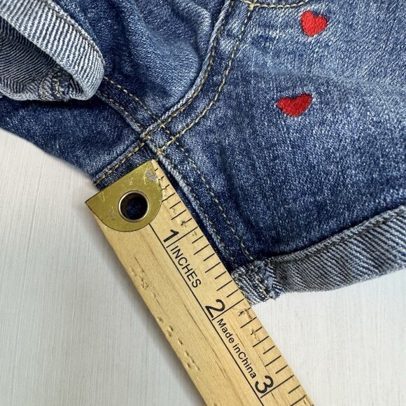 Levi's Girls Embroidered Hearts Shorty Short Size 6x Love Valentines Levis - Picture 11 of 11